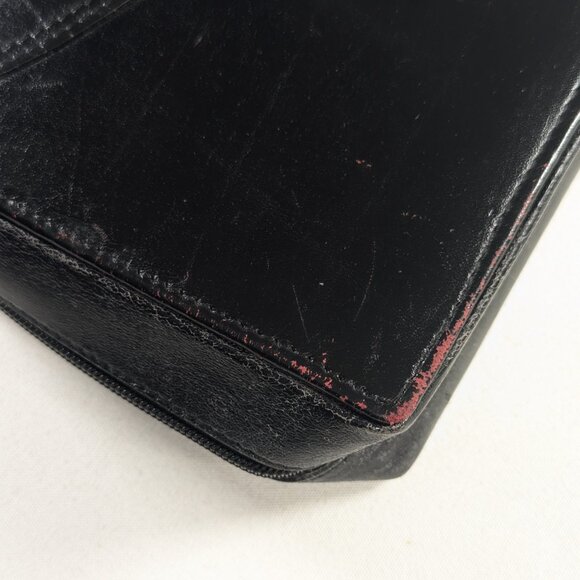 Christian Prayer book in black leather cover, vintage leather bible sleeve - Picture 11 of 13